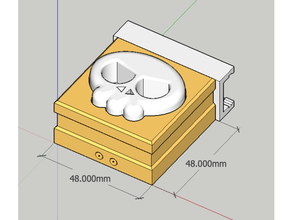 skull magnet sw 3d print model - Mito3D