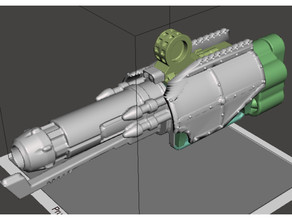 Beben cannon 40k skaliert geschnitten 3d print model - Mito3D
