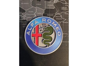 alfa romeo logo colored 3d print model - Mito3D