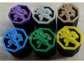 reputation tokens obsession boardgame board game 3d print model - Mito3D