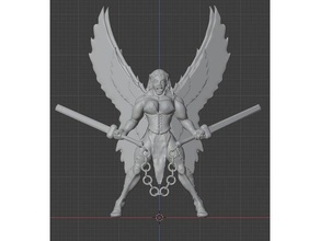 duende batalha anjo 3d print model - Mito3D