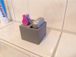 dental bastão suporte banheiro organizador fio interdental seios escova 3d print model - Mito3D