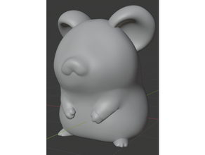 Hamtaro hamster acemi heykelcik oyuncak 3d print model - Mito3D