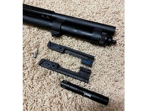 fucile caccia baionetta lug torcia elettrica adattatore 3d print model - Mito3D