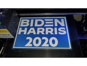biden Harris 2020 placa 3d print model - Mito3D