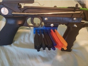 rail crossbow 6 12 bolt quiver viper ss redback pistol crossbo cobra mounted red 3d print model - Mito3D