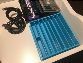 dış ssd hdd kablo Kulp destek Çekmece Ikea Alex muhafaza binmek adaptör 3d print model - Mito3D