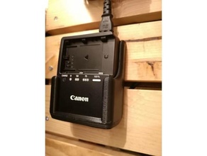 canon lc-e6e charger wall mount eos wallmount 3d print model - Mito3D