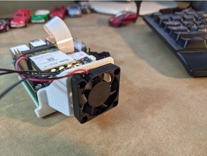 rpi 30mm fan mount holder raspberry pi 3d print model - Mito3D