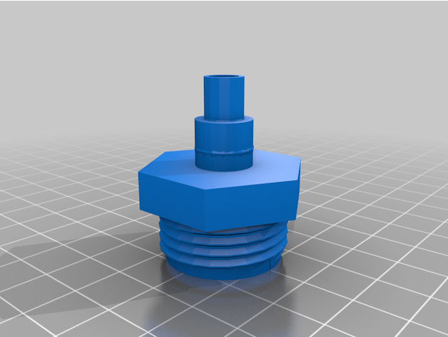 garden hose bike air pump adapter 3D print model - Mito3D