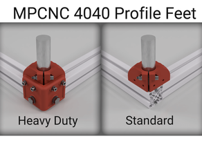 mpcnc burly primo 4040 profile feet heavy duty addon mount add-on 3d print model - Mito3D