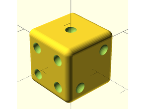simple parametric die 3d print model - Mito3D