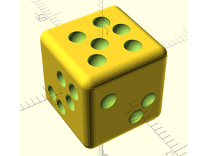 annoying dice - sided die irregular pips 3d print model - Mito3D