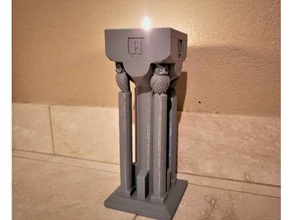 hogwarts flaming torch candle holder harry potter 3d print model - Mito3D