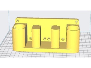 Dewalt 8v 2 tool battery soporte 8 voltio batería herramienta pared montar 3d print model - Mito3D