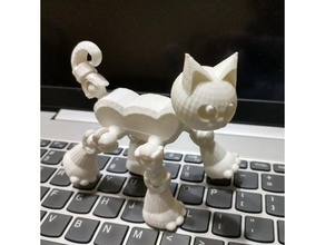 geklickt kat beweglich Katze Figur Spielzeug Aktion Zahl Comic Kätzchen Modell Roboter Kitty 3d print model - Mito3D