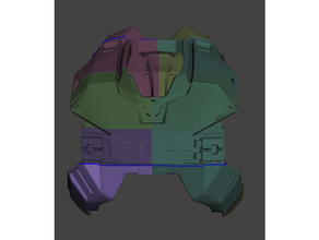 Halo atteindre base poitrine Couper 3d print model - Mito3D