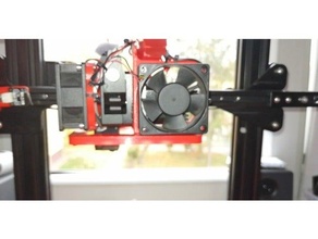 karetka dla alu ekstrudera ender 3 pod wentylatory 6025 3d print model - Mito3D