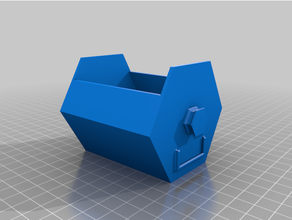 Profond tiroir lable hexadécimal hexagone hexagonal 3d print model - Mito3D