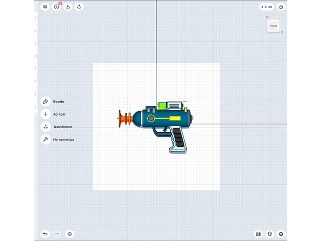 Rick mortiço laser arma fogo Raygun 3D print model - Mito3D
