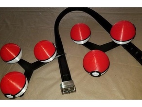 simples estalo cutucar bola cosplay traje suporte pokebola Pokémon snapfit 3d print model - Mito3D