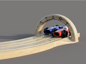 brio race track compatible ikea racing scalextric train wooden 3d print model - Mito3D