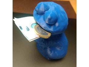 cookie monster piggy bank 3d print model - Mito3D