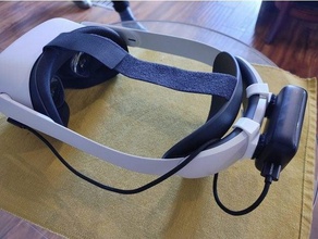 batterie attachement monter agrafe oculus quête 2 élite sangle titulaire soutien 3d print model - Mito3D