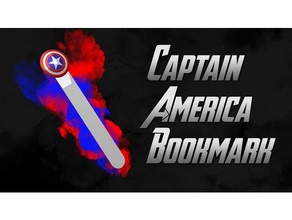 captain america bookmark avengers book marvel theavengers 3d print model - Mito3D