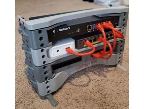 mini server rack modular network rackmount router switch 3d print model - Mito3D