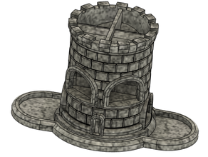 double dice tower tray 3d print model - Mito3D