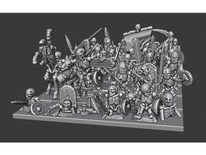 Warmaster non morti scheletri 10mm miniature minis reggimenti scheletro unità vampiro conta giochi guerra 3d print model - Mito3D