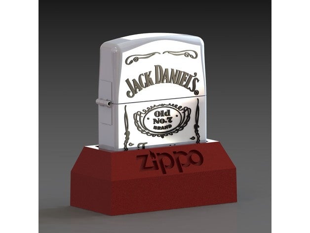 zippo monitor estante soporte escritorio organizador caso funda encendedor 3D print model - Mito3D