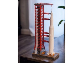 display stand gantry snap-fit saturn 5 model saturnv structure tower 3d print model - Mito3D