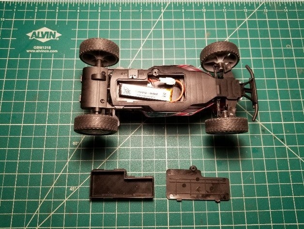 emax interceptor friction-fit battery cover 3D print model - Mito3D