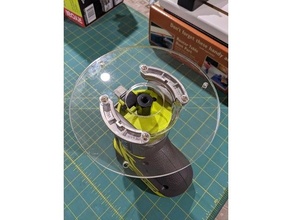 Ryobi rockeiro aparar roteador prato modelo broca laser corte tabela 3d print model - Mito3D