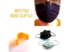 anti fog nariz grampo mascarar névoa coronavírus cara covid 19 máscara covidinha facial nebulização vapor cirúrgico 3d print model - Mito3D