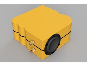 hexibox mod 205x205mm basse enceinte orateur caisson basses soie bande transmission 3d print model - Mito3D