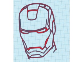 Ironman Maske 2d Kunst 3d print model - Mito3D