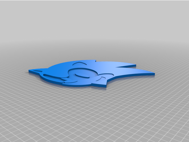 Sonic cara 3D print model - Mito3D