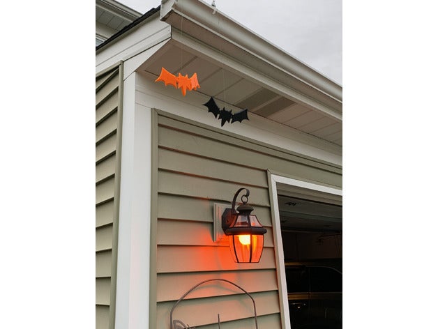 hinged bat 3d printing slash abs batman logo bats flying halloween decoration scary spooky hinge pla qidi tech 3D print model - Mito3D