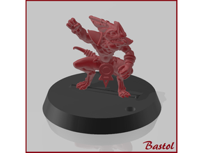 blood bowl starplayer skink bloodbowl fantasy football lizardmen miniature saurian skinks 3d print model - Mito3D