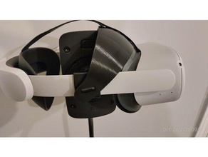 oculus quest 2 elite strap headband adaptor 3d print model - Mito3D