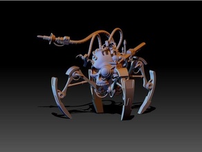 servo droïde crâne robots espace Marin marteau guerre 40k 3d print model - Mito3D