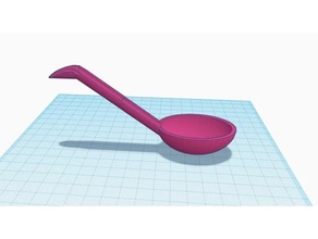 renge ramen cucchiaio argenteria minestra utensile utensili 3d print model - Mito3D