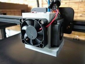 ender 5 5+ cooling + hotend fan duct shroud - stock parts creality ender5 ender5plus ender5pro pro 3d print model - Mito3D