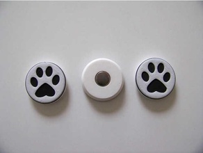 fridge magnet cat's paw 3d print model - Mito3D