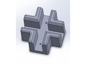 6mm connettore croce attraversare comune 3d print model - Mito3D