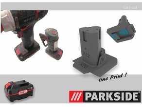 parkside x20 x12 battery drill team 3d print model - Mito3D