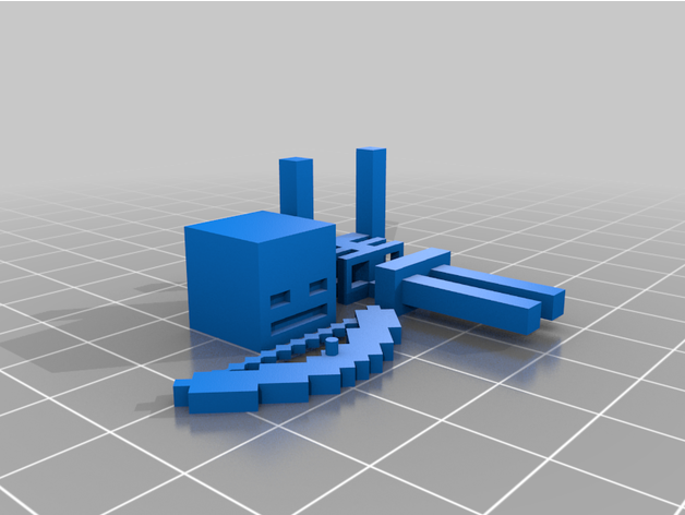 Minecraft iskelet 3D print model - Mito3D